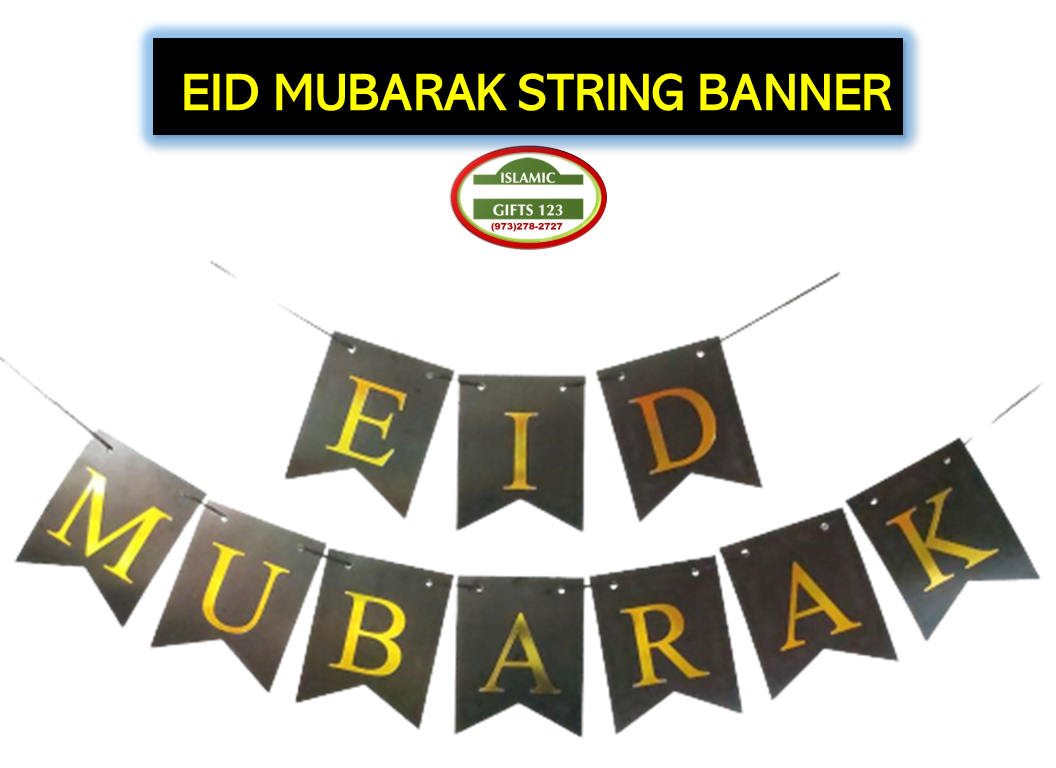 EID MUBARAK Letters Banners w/strings