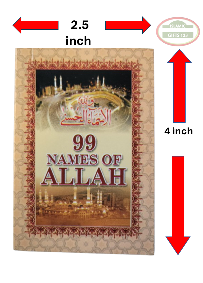 99 Names of Allah-100 Names of Allah Pocket Size Asma'ul Husna Arabic & English
