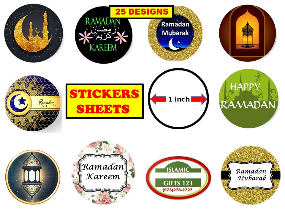 Ramadan Mubarak Stickers 1000-1 Inch
