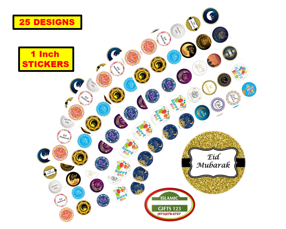 EID Stickers 1 Inch Eid mubarak Favor