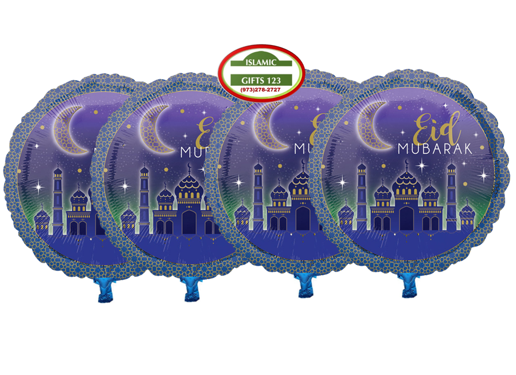 EID Mubarak Mylar Balloons 50/100