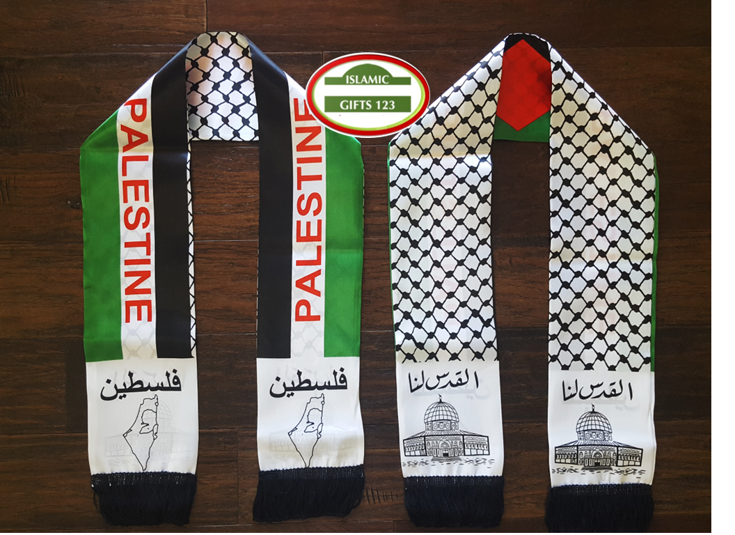 Palestine Flag Map Scarf – Authentic Palestinian Scarf Design