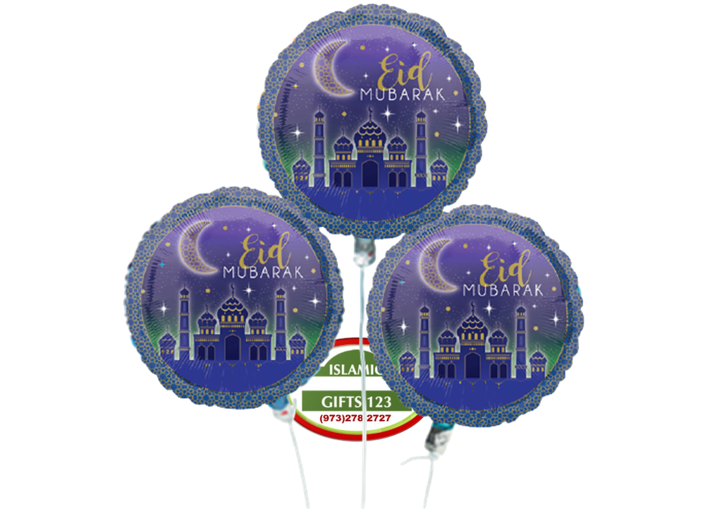 EID Mubarak Mylar Balloons 50/100