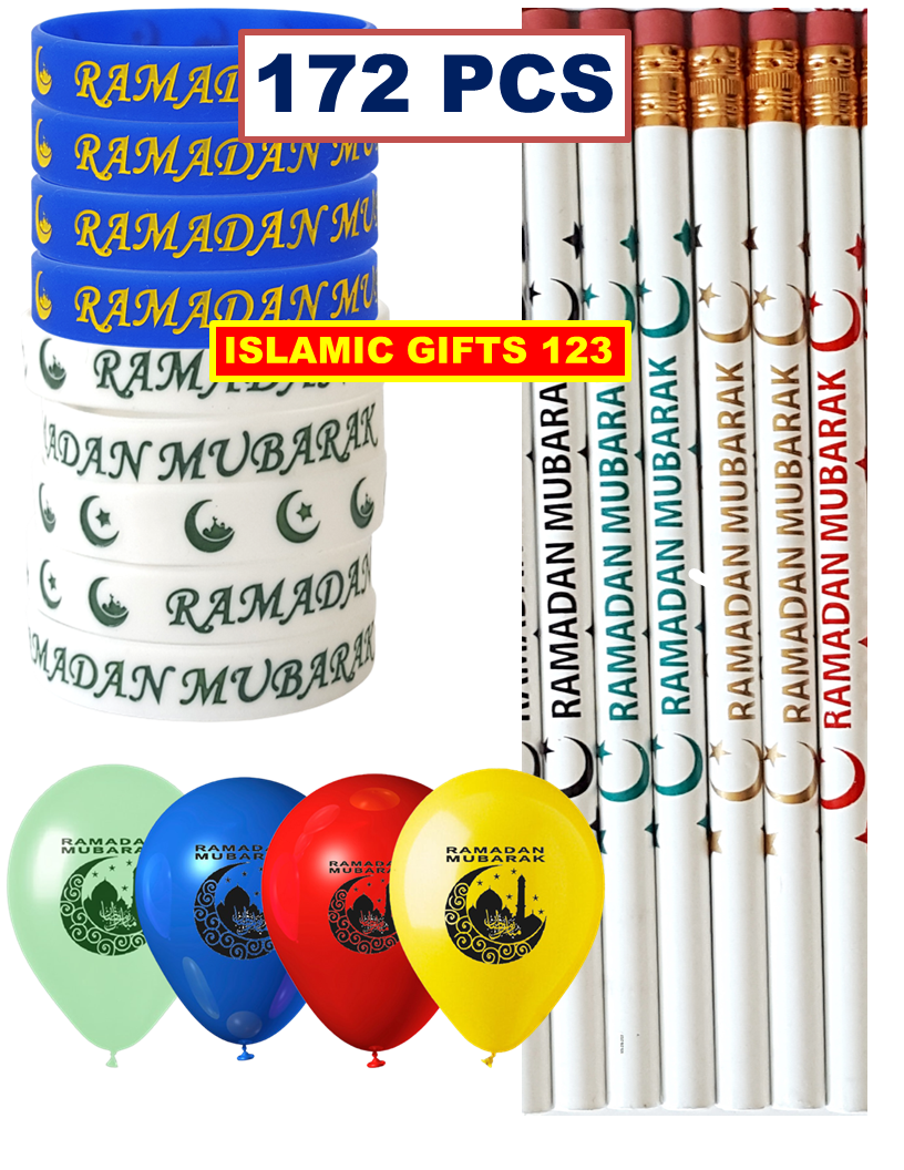 Ramadan Party Favors 172 PCS Set with Balloons – Perfect for Ramadan Celebrations