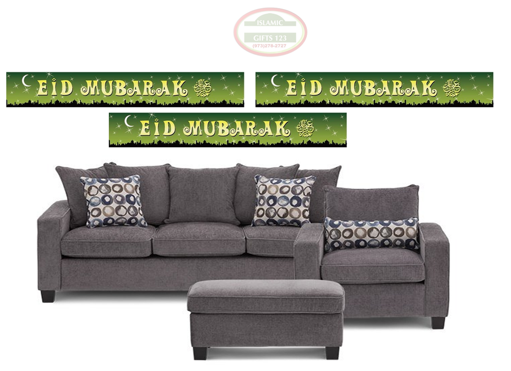 Eid Mubarak Foil Banners 50 Pack for Festive Decorations