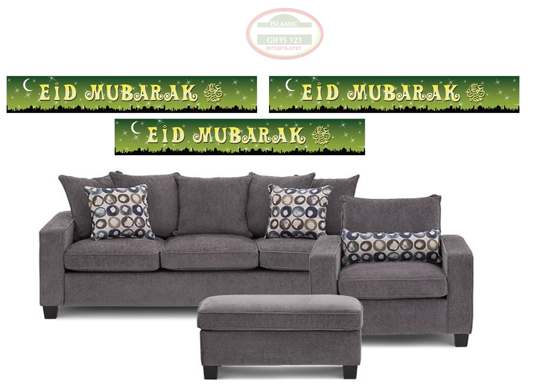 Eid Mubarak Foil Banners 50 Pack for Festive Decorations