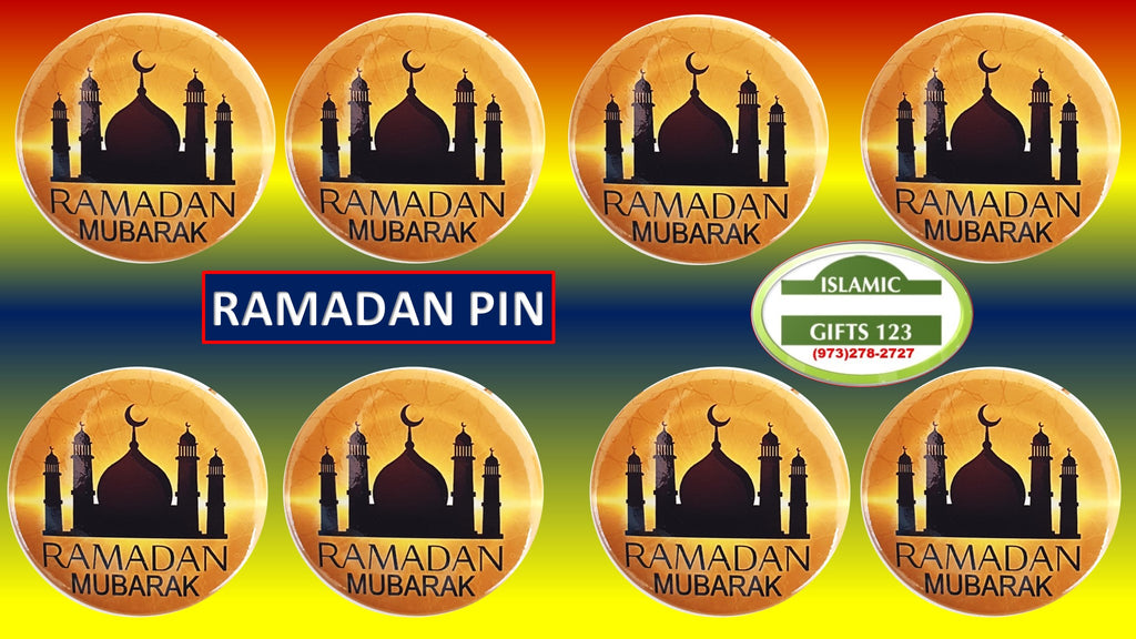 Ramadan Mubarak Button Pins GOLD
