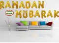 Ramadan Mubarak Gold Balloon Banner Set – Ramadan Foil Decoration