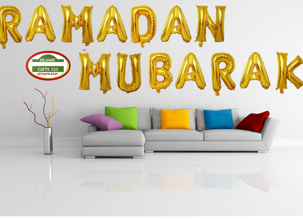 Ramadan Mubarak & Eid Mubarak Gold Banner Sets – Elegant Gold Decoration Pack