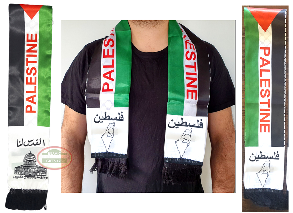 Palestine Flag Map Scarf – Authentic Palestinian Scarf Design
