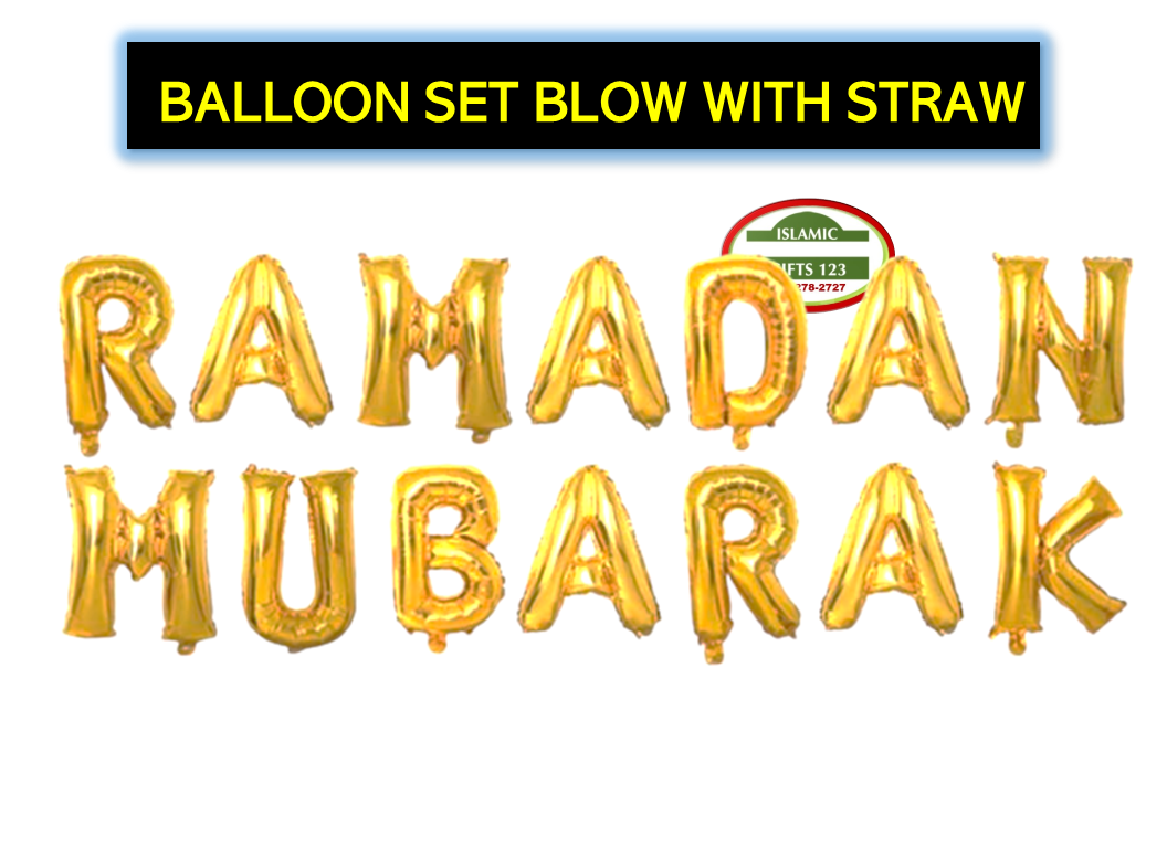 Ramadan Mubarak & Eid Mubarak Gold Banner Sets – Elegant Gold Decoration Pack