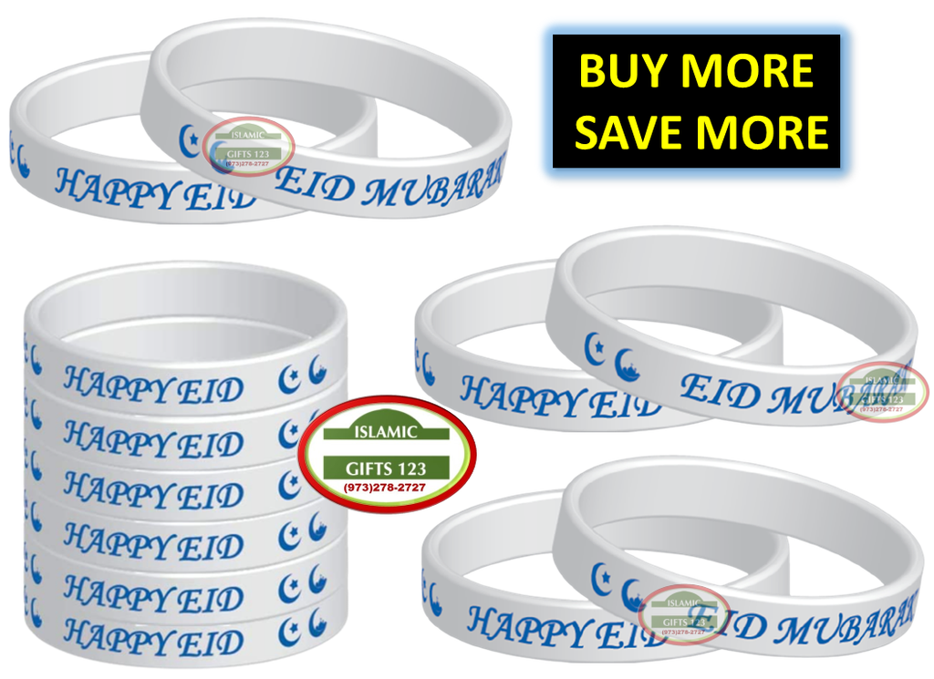 Happy EID Mubarak wristbands 500/1000