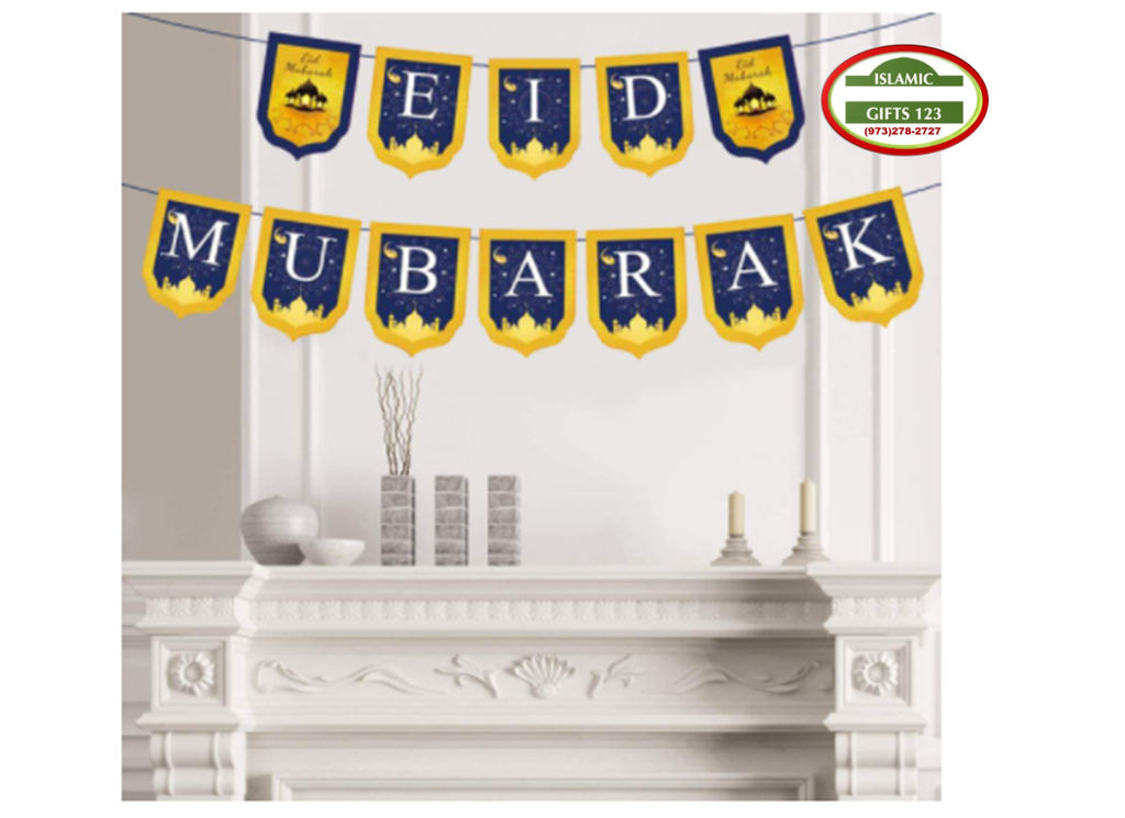 EID MUBARAK Letters Banners w/strings