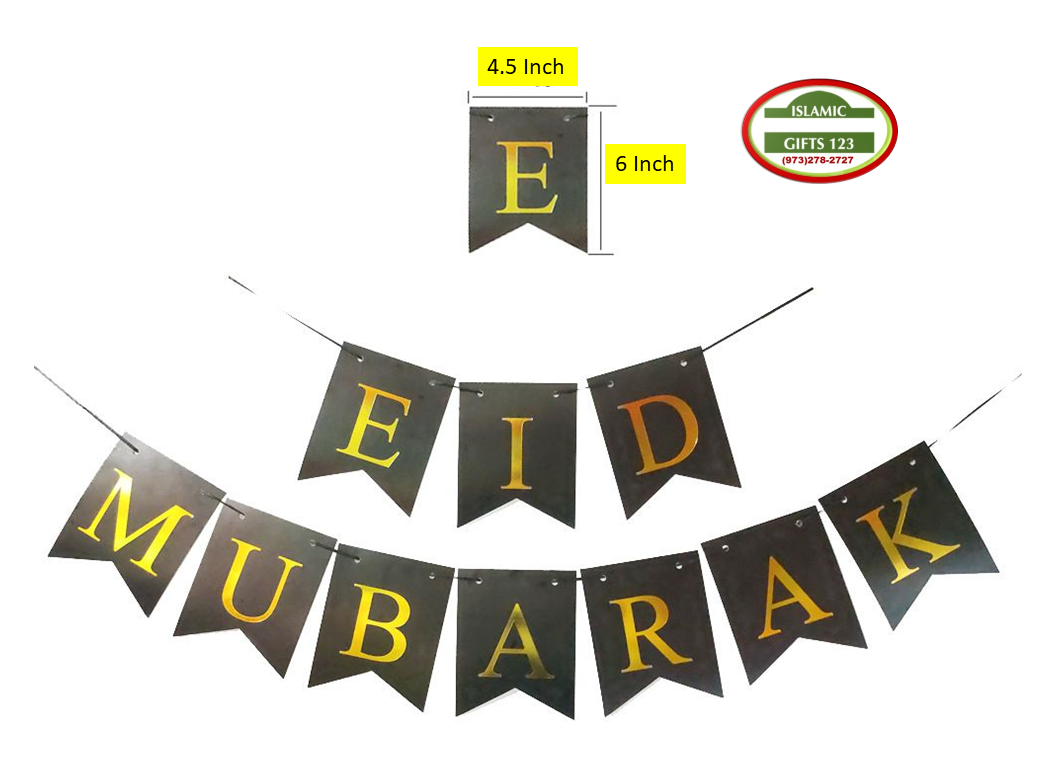 EID MUBARAK Letters Banners w/strings