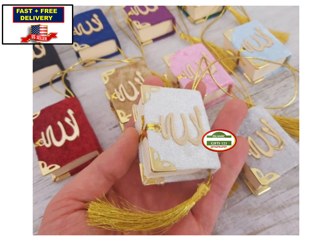 Mini Holy Quran Velvet | Fancy Quran with Car Hanger