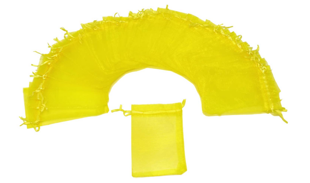 Favor Bags Yellow 4 x 5.5 Inch Empty Flat Gift Bags for Parties