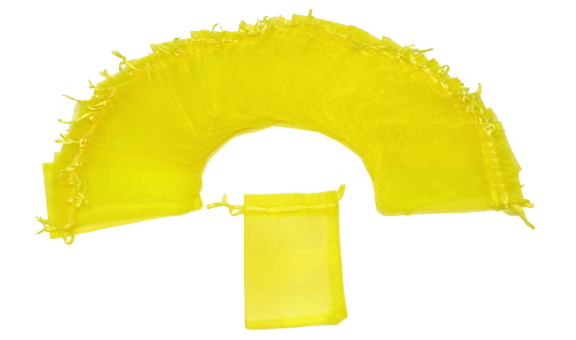 Favor Bags Yellow 4 x 5.5 Inch Empty Flat Gift Bags for Parties