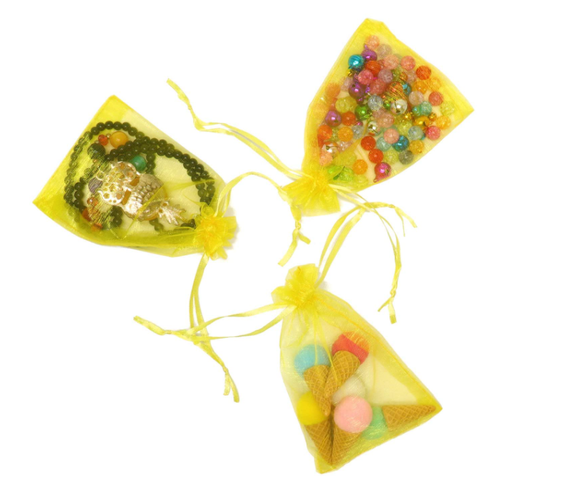 Favor Bags Yellow 4 x 5.5 Inch Empty Flat Gift Bags for Parties