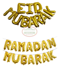 Ramadan Mubarak & Eid Mubarak Gold Banner Sets – Elegant Gold Decoration Pack
